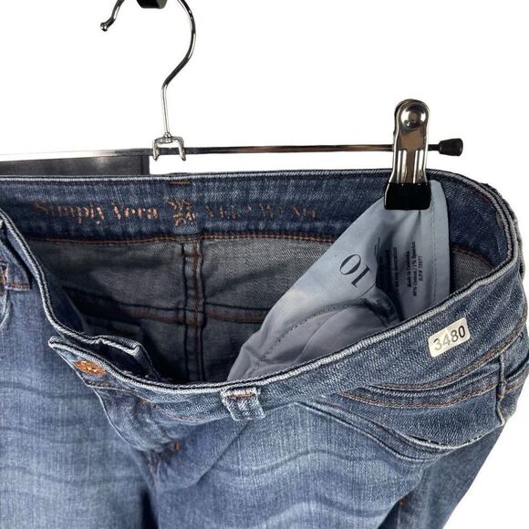 Simply Vera Vera Wang Bootcut Jeans 10 Women’s Dark Wash Pre-Owned [#3480] - Picture 5 of 6